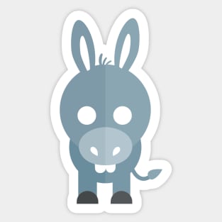 Funny blue donkey Sticker